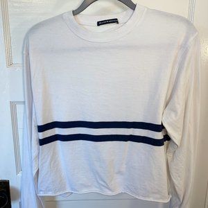 Brandy Melville Striped White Long Sleeve T-Shirt